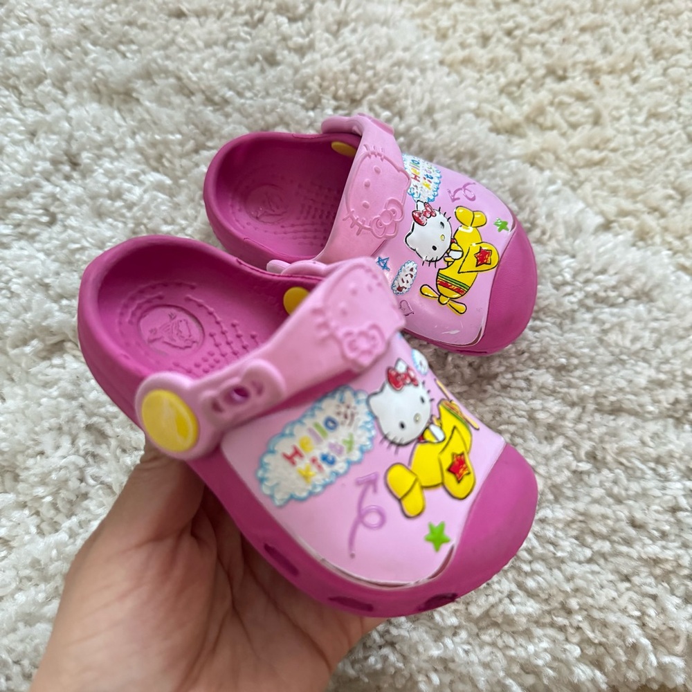 Hello Kitty Pink and Yellow Kids Slippers